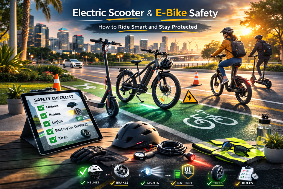 Electric Scooter & E-Bike Safety Guide (2026): How to Ride Smart and Stay Protected