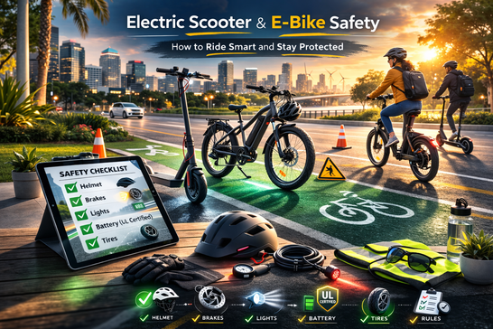Electric Scooter & E-Bike Safety Guide (2026): How to Ride Smart and Stay Protected
