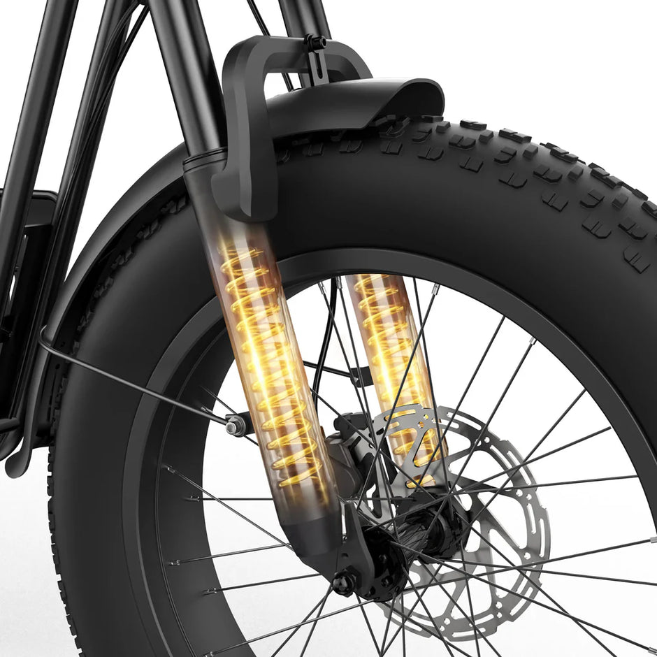 isinwheel R6 Pro Retro Electric Bike – 1500W Motor, 28 MPH Top Speed, 75 Mile Range, Fat Tire Moped-Style E-Bike