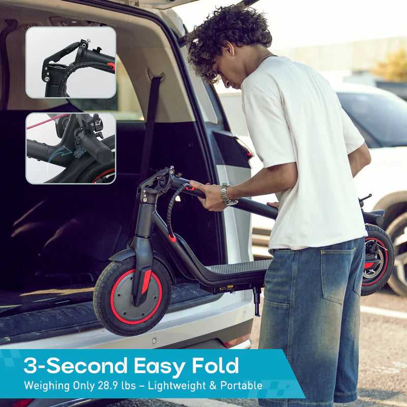 iScooter I9M Electric Scooter – 500W Motor, 22 MPH Top Speed, 18 Mile Range, Foldable Adult Commuter Scooter (Black)