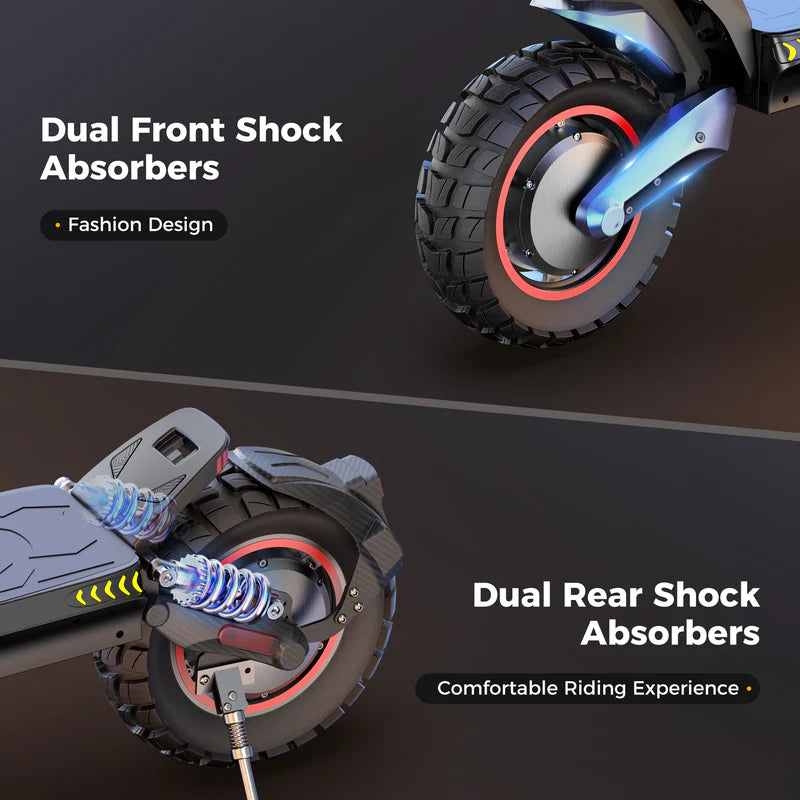 iScooter IX7 Pro Electric Scooter – 1000W Motor, 28 MPH Top Speed, 50 Mile Range, Off-Road All-Terrain E-Scooter (Black)