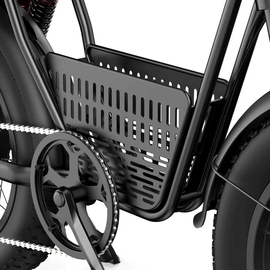 isinwheel R6 Pro Retro Electric Bike – 1500W Motor, 28 MPH Top Speed, 75 Mile Range, Fat Tire Moped-Style E-Bike
