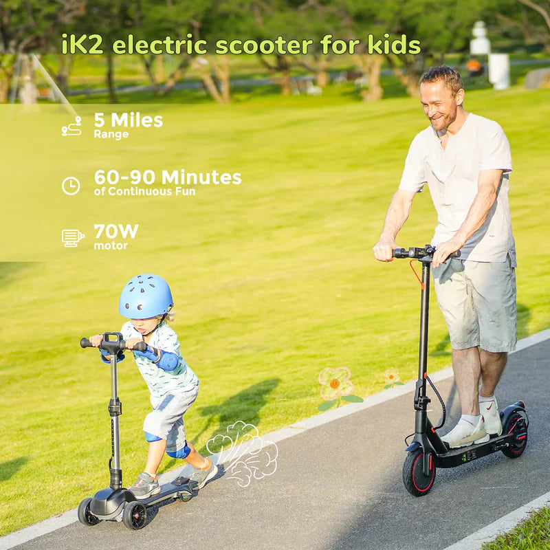 iScooter IK2 Electric Scooter – 5.6 Mile Range | 10 MPH Top Speed | 150W Motor (Kids Electric Scooter) - Blue