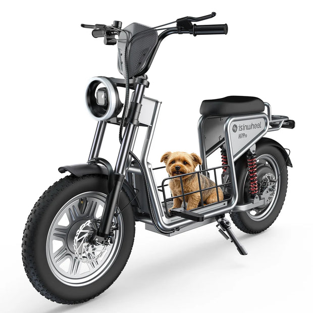 isinwheel H7 Pro Electric Scooter with Seat – 38 MPH Top Speed, Long-Range Commuter E-Scooter (High-End Performance)