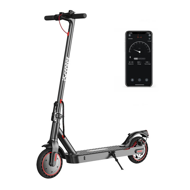 iScooter I9 Electric Scooter – 350W Motor, 18.6 MPH Top Speed, 18 Mile Range, Foldable Commuter E-Scooter (Black)