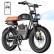 isinwheel R6 Pro Retro Electric Bike – 1500W Motor, 28 MPH Top Speed, 75 Mile Range, Fat Tire Moped-Style E-Bike