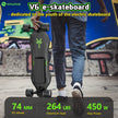 isinwheel V6 Electric Scooter with Seat – 500W Motor, Long-Range Commuter E-Scooter with 10” Tires