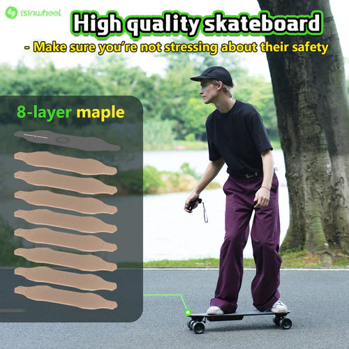 isinwheel V6 Electric Scooter with Seat – 500W Motor, Long-Range Commuter E-Scooter with 10” Tires