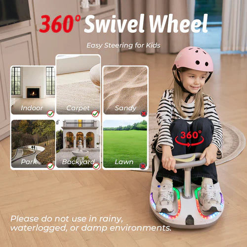 iScooter TC3 Electric Scooter – 6.2 Mile Range | 5 MPH Top Speed | 180W Motor (Kids Electric Scooter) - Pink
