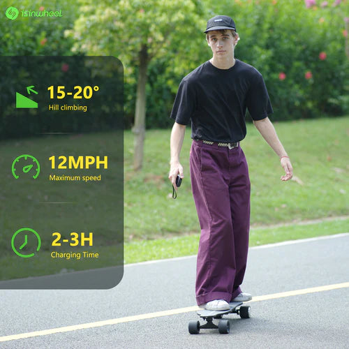 isinwheel V6 Electric Scooter with Seat – 500W Motor, Long-Range Commuter E-Scooter with 10” Tires