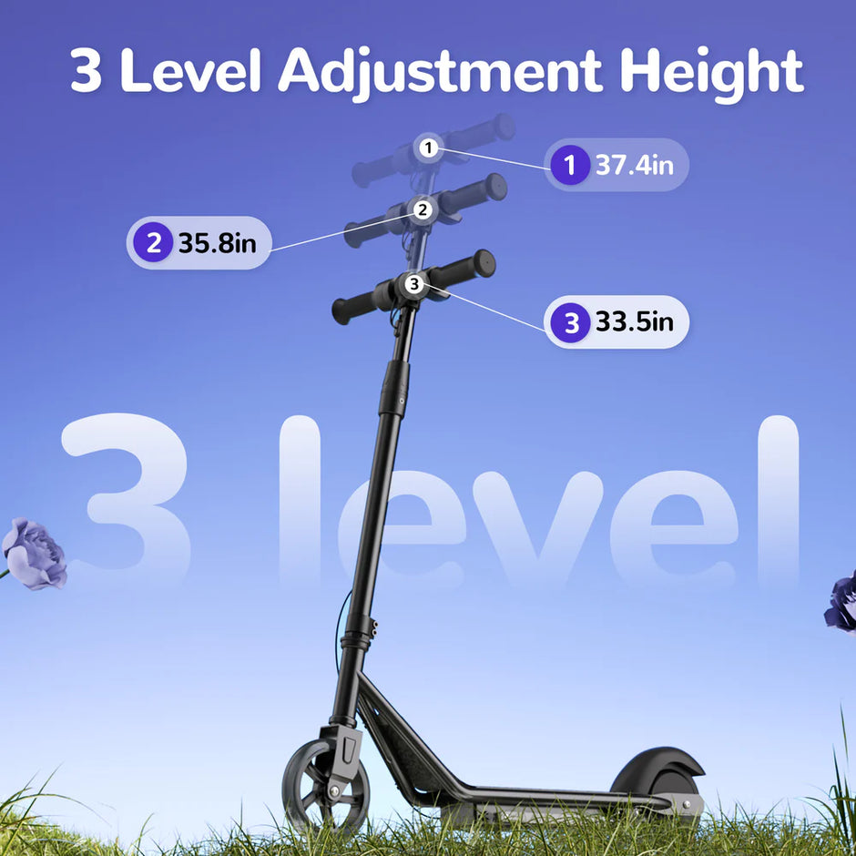 isinwheel S2 Kids Electric Scooter – 150W Motor, LED Light-Up Deck, Adjustable Height, Foldable Electric Scooter for Kids