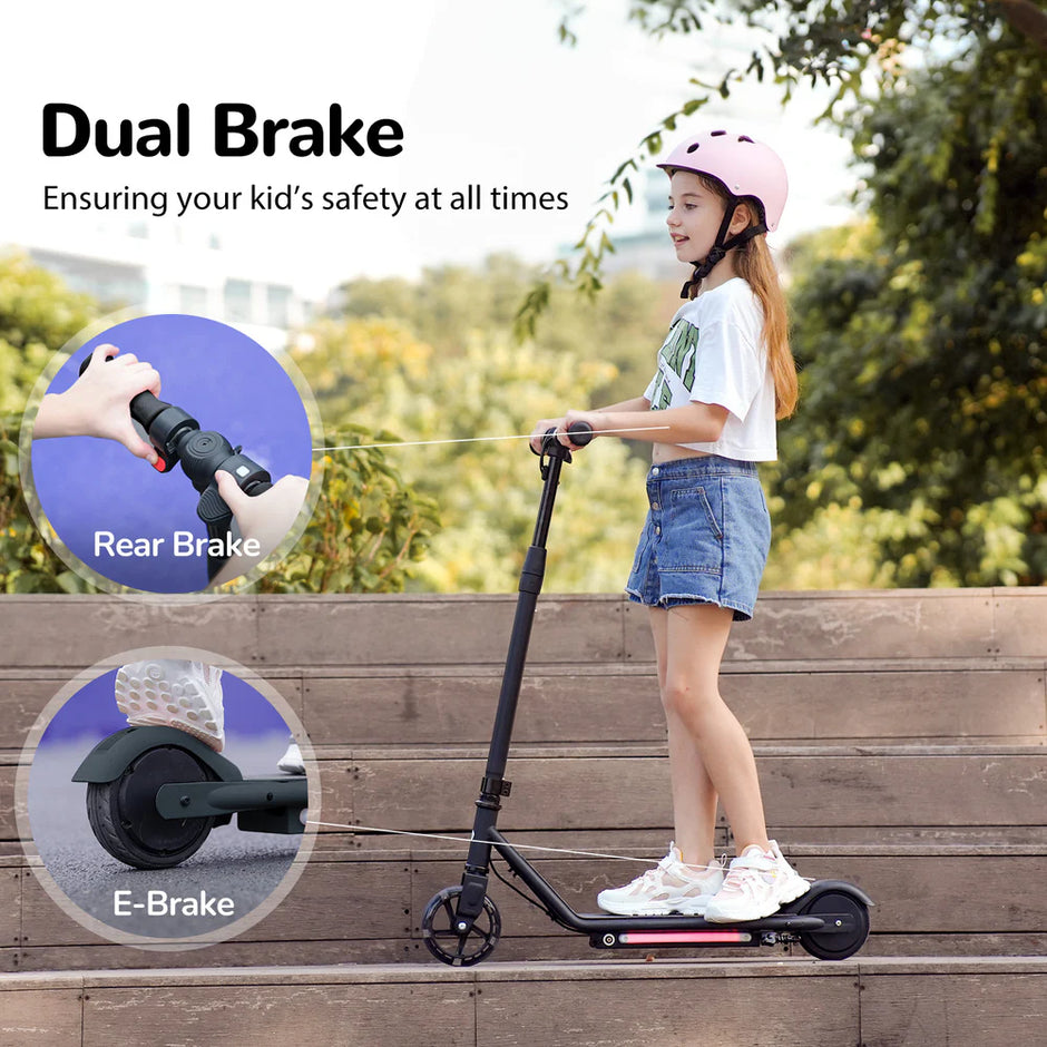 isinwheel S2 Kids Electric Scooter – 150W Motor, LED Light-Up Deck, Adjustable Height, Foldable Electric Scooter for Kids