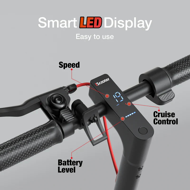 iScooter i8M Electric Scooter – 15 Mile Range | 19 MPH Top Speed | 350W Commuter Scooter
