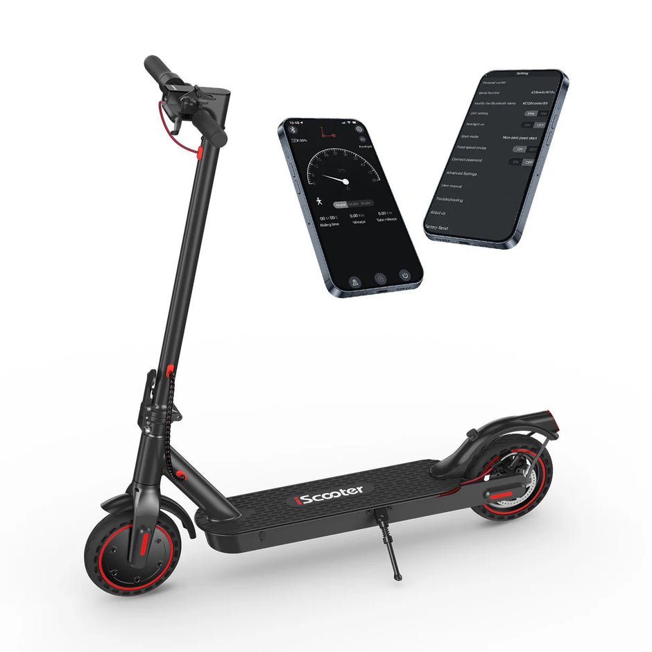 iScooter I9 Electric Scooter – 350W Motor, 18.6 MPH Top Speed, 18 Mile Range, Foldable Commuter E-Scooter (Black)
