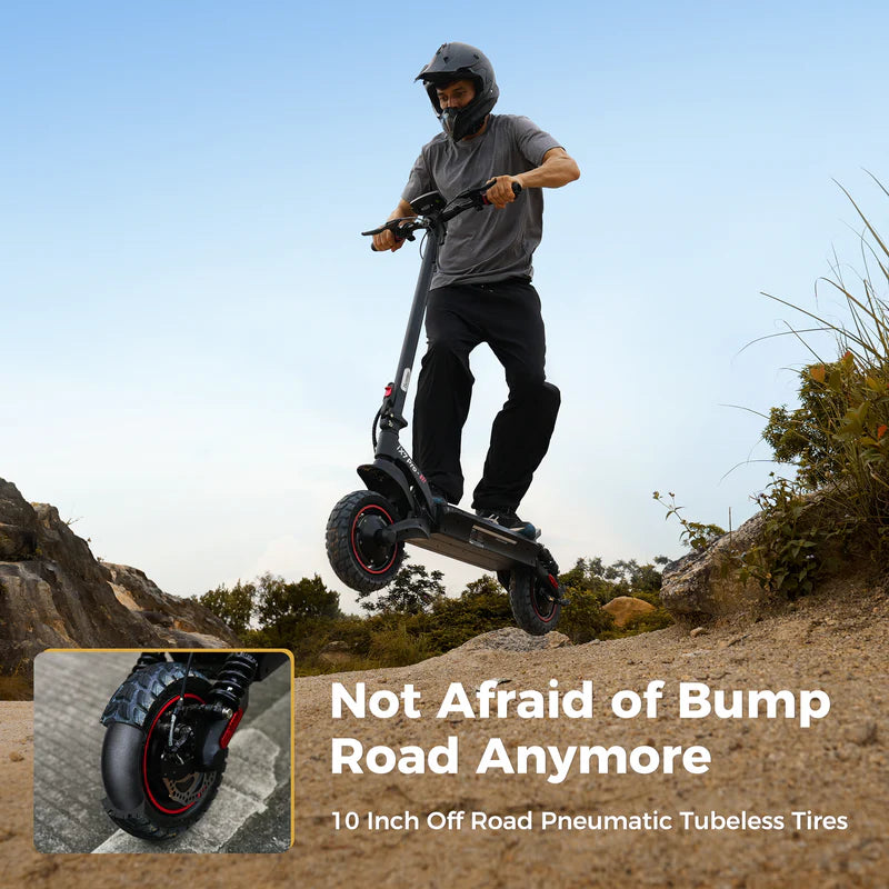 iScooter IX7 Pro Electric Scooter – 1000W Motor, 28 MPH Top Speed, 50 Mile Range, Off-Road All-Terrain E-Scooter (Black)