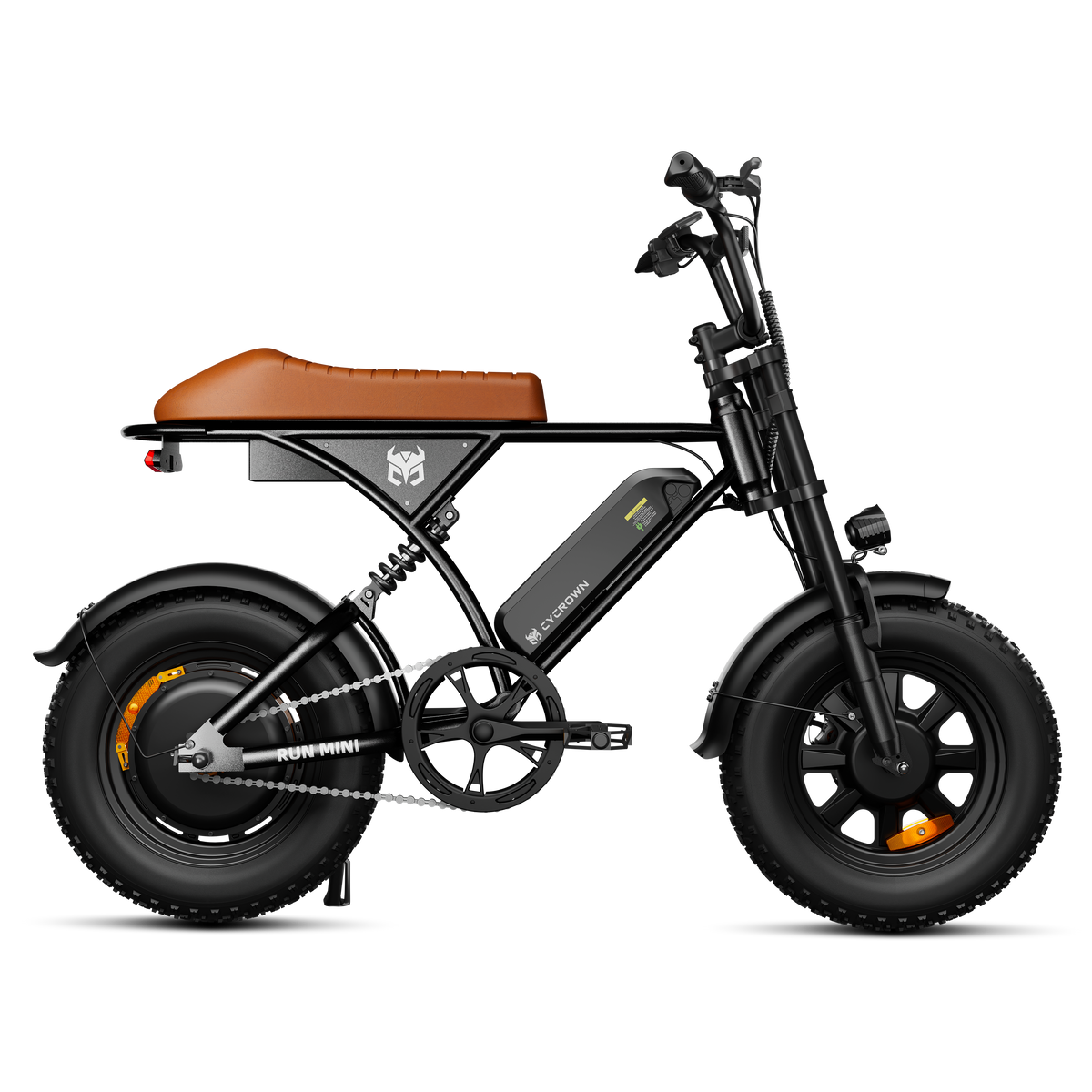 CyCrown Run Mini Electric Bike – 38 Mile Range | 20 MPH Top Speed | 750W Fat-Tire E-Bike