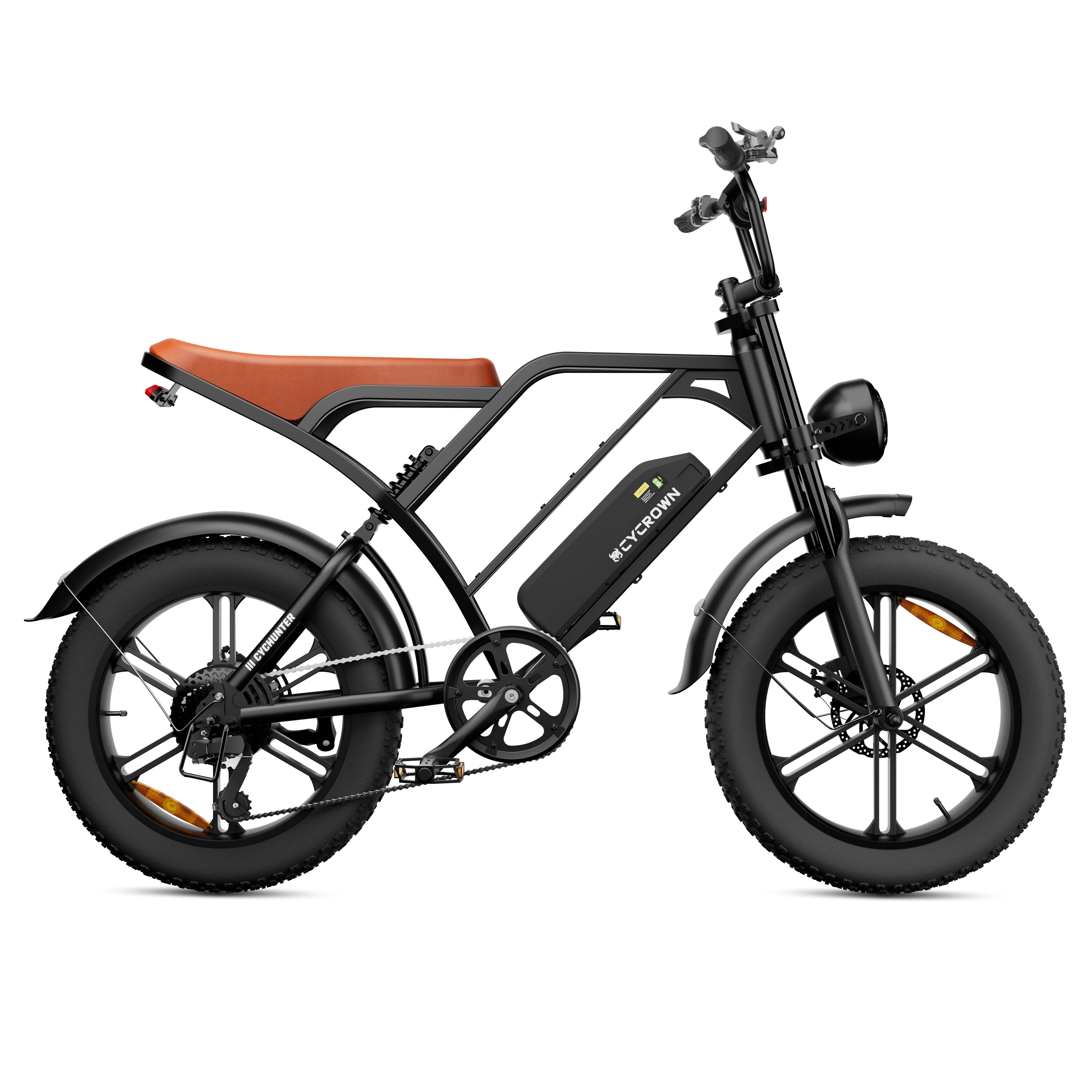 CyCrown CycHunter Electric Bike – 60 Mile Range | 28 MPH Top Speed | 1000W Performance E-Bike
